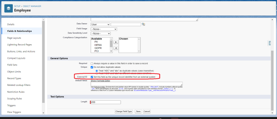 External id in Salesforce